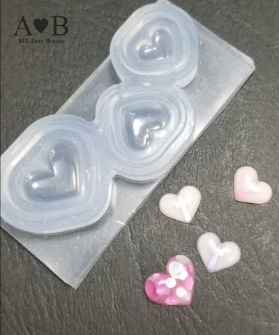 【シリコンモールド】大きめハートのモールド