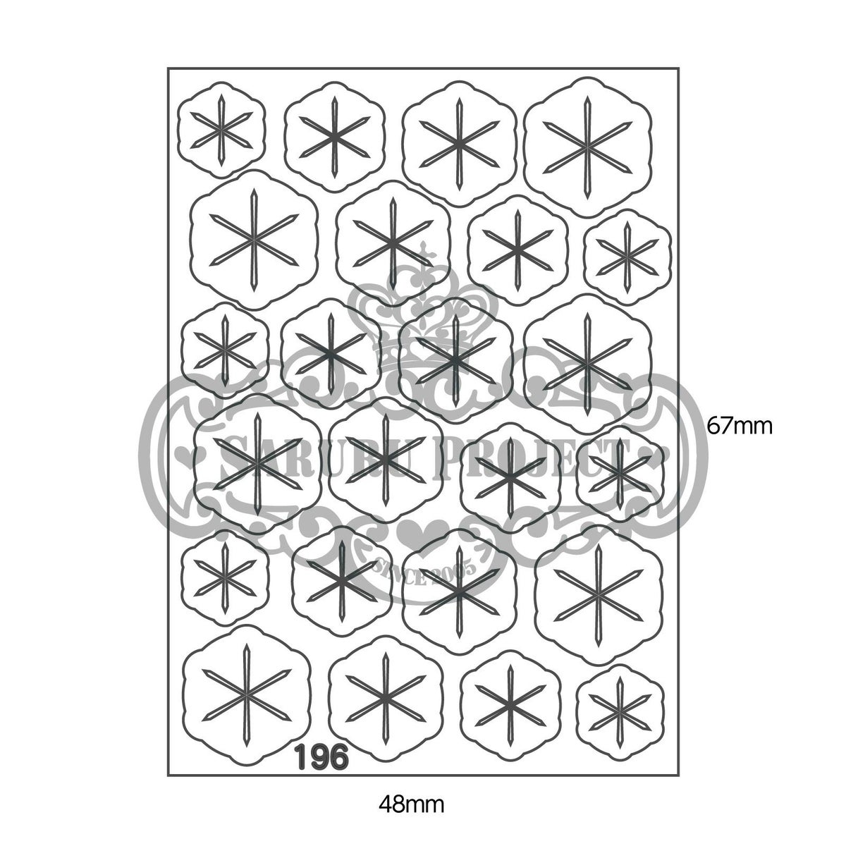 NSL196 雪の結晶マスキングテープ