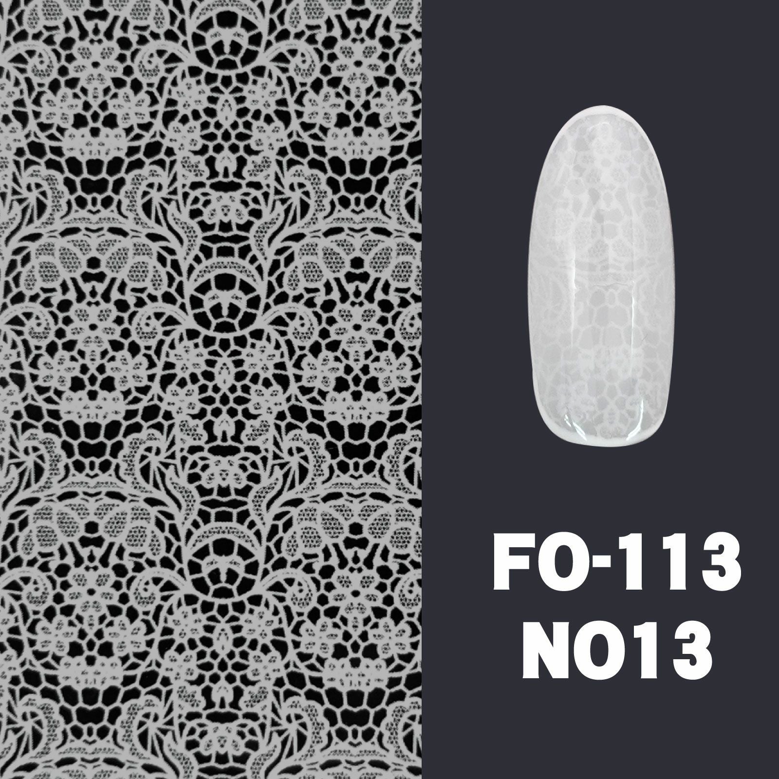 テキスト付】レースネイルホイル ホワイト【16枚セット】 | 【サルル