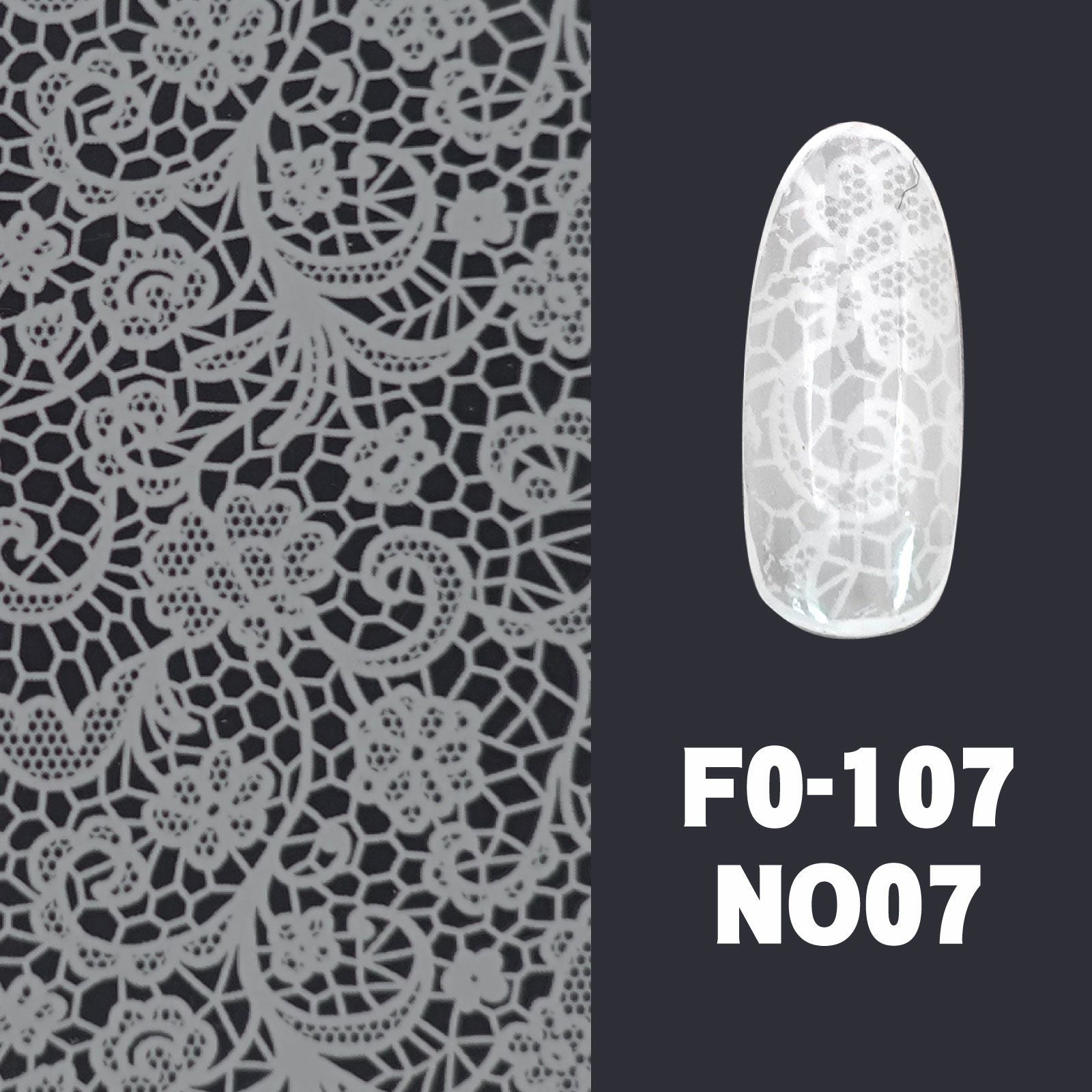 FO-107 レースネイルホイル ホワイト NO07