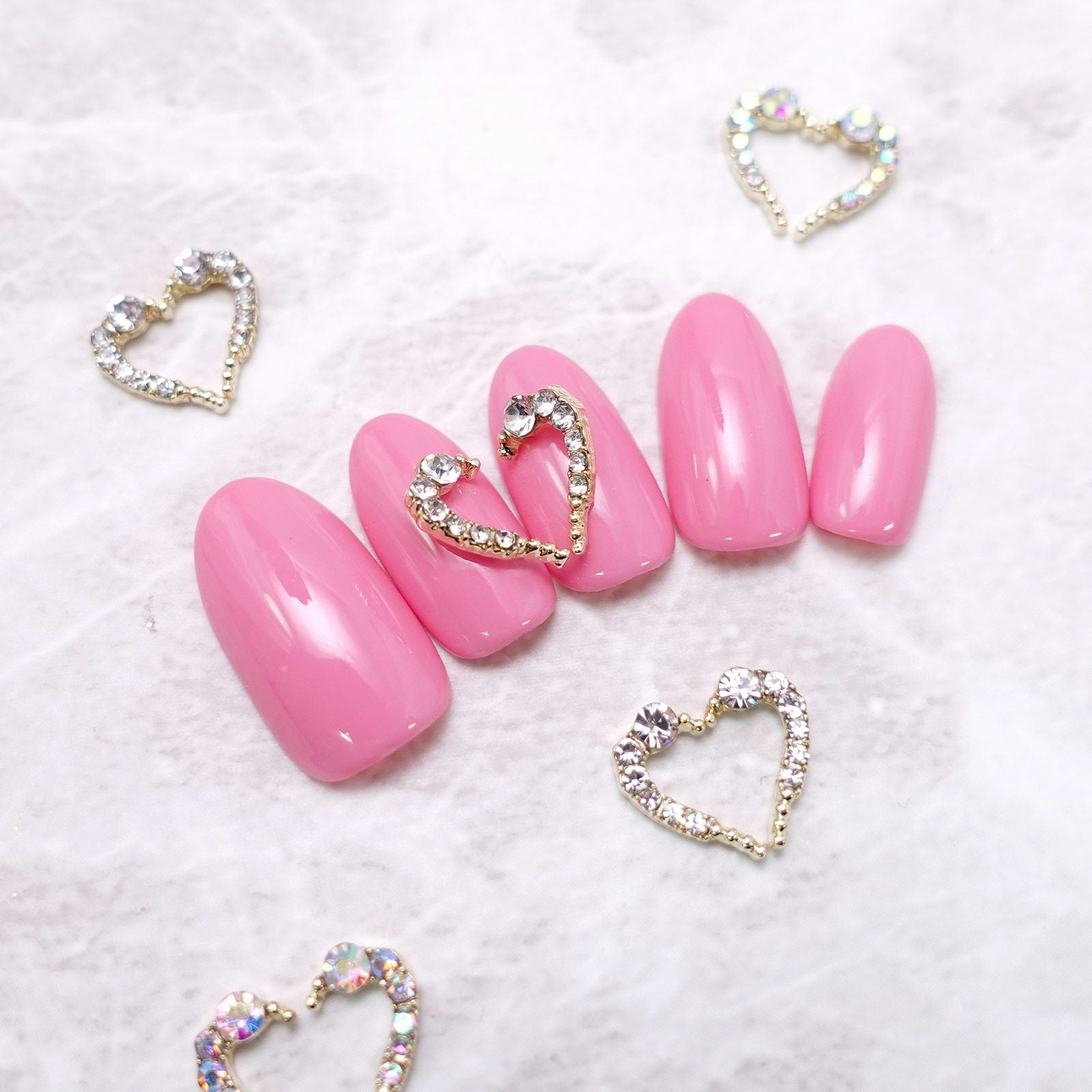 ペアハートネイルパーツ【全2色】 | 【サルルプロジェクト】セルフ