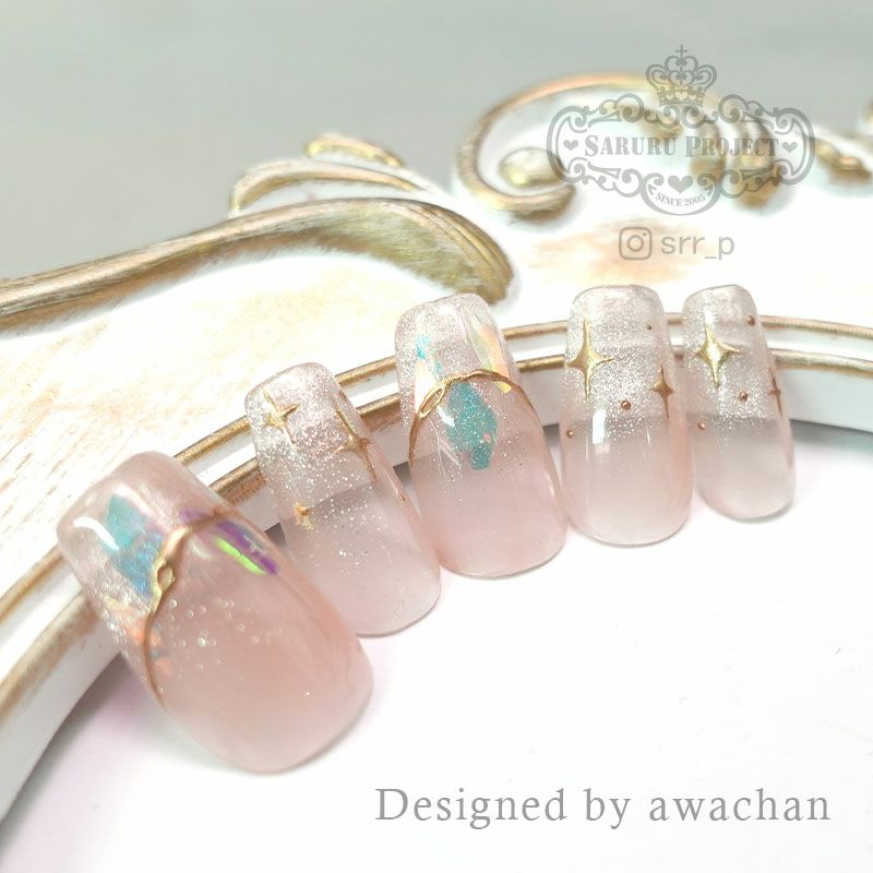 キラキラうるうるダイヤモンドネイルシール【全3色】うるうるネイルや