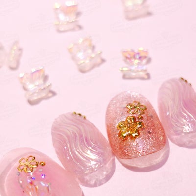 ぷっくりオーロラバタフライパーツ