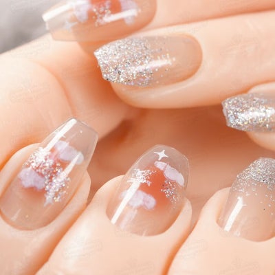 夕焼け輝き雲ネイル[デザイン済ネイルチップ]