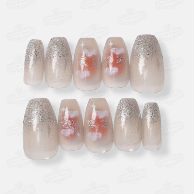 夕焼け輝き雲ネイル[デザイン済ネイルチップ]