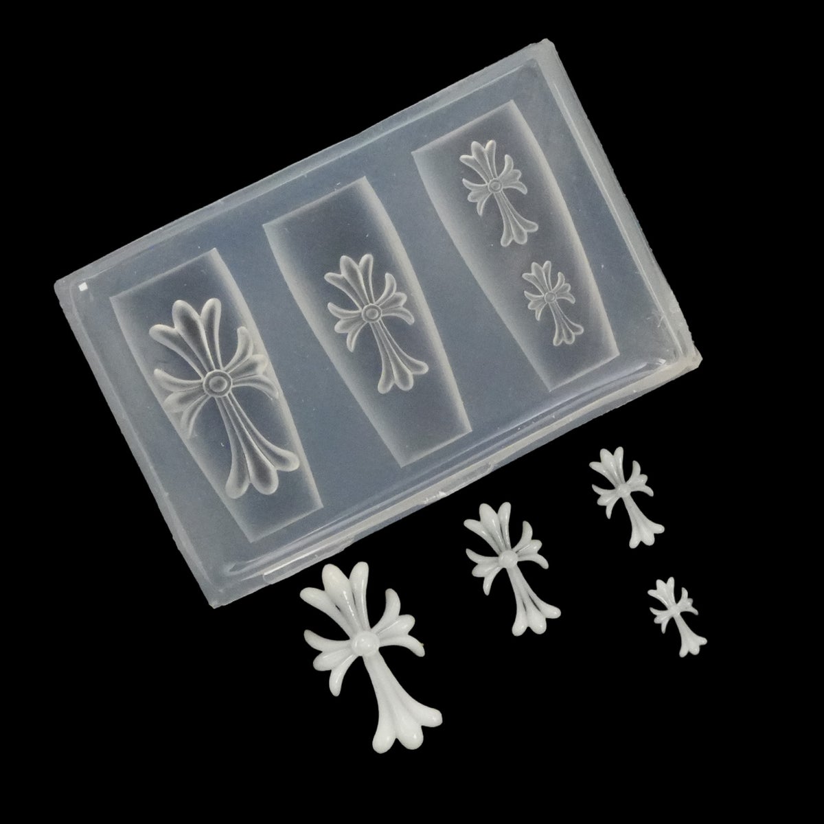 > 【シリコンモールド】クロスモチーフモールド[A2-14]